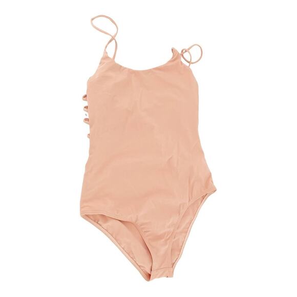 Bec & Bridge Appletini One-Piece Swimsuit Side Cut Outs Pink Barbiecore Size 4 - Picture 1 of 11